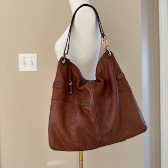 Vintage Liz Claiborne Brown Leather Hobo Bag - Picture 3 of 3